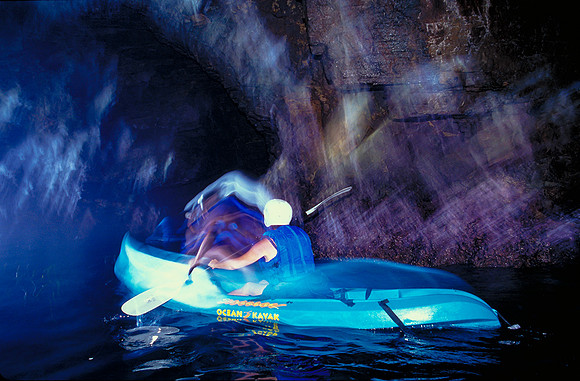 Kayaker-Santa Cruz Sea Caves-Channel Islands