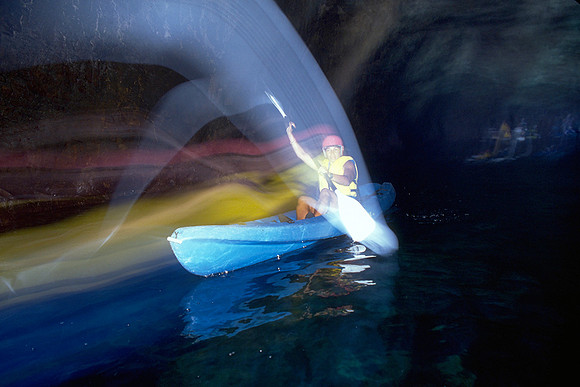 Kayaker-Santa Cruz Sea Caves-Channel Islands