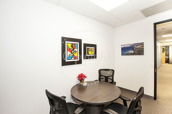 Ribbon Cutting for Jay McDowell. My Photos on walls.